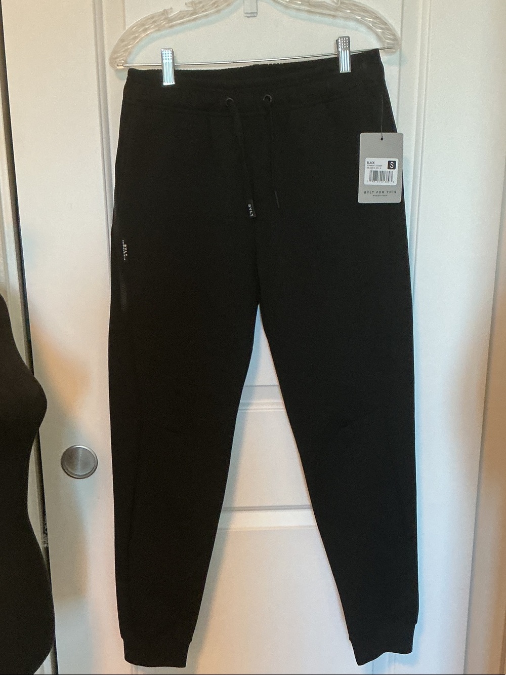 BYLT Roam Knit Black Jogger Pants - Casual Drawstring Sweatpants S NWT